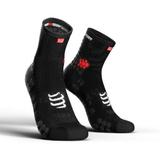 Meia De Compressão Compressport V3.0 Cano Médio Corrida