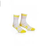 Meia de Compressão para Bike Branco/Amarelo T5 - Compressport