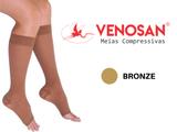 Meia Elástica 3/4 Venosan 6000 30-40mmHg Bronze Pé Aberto