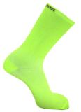 Meia fm ciclismo de compressao cano longo amarelo neon
