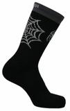 Meia fm ciclismo de compressao cano medio spider black homem aranha preta