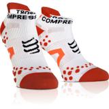 Meia Soquete de Compressão Curta - Run Low V2.1 Branca/Vermelho T4 - Compressport