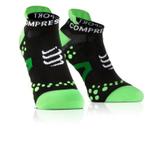 Meia Soquete de Compressão Curta - Run Low V2.1 Preta/Verde T4 - Compressport