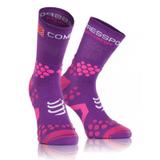 Meia Soquete de Compressão para trilha - Trail V2.1 Violeta T3 - Compressport