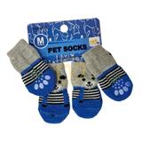 Meias Para Cães Gatos Cachorros Pet Shop Cinza e Azul - Elo