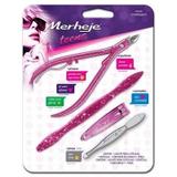 Merheje Teens Kit Alicate + Espátula + Cortador + Pinça Mix