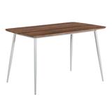 Mesa Acácio Retangular 1.2 Marrom e Branca - Mobly