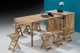 Mesa balcão rústico com 7 banquetas madeira maciça Móveis Machado
