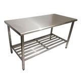 Mesa Bancada 1,90X0,70 Total Inox 430 Desmontável Multiuso - Imeca