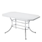 Mesa Carraro 1507 com Pés em Tubo de Aço Cromado