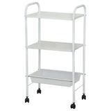 Mesa Carrinho Auxiliar Tubular-02 Tampos E 01 Bandeja Plástica - Vica acessorios