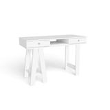 Mesa cavalet 2 gavetas retrô Branco MovelBento - Móveis bento