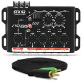 Mesa Crossover Stetsom 4 Canais Mono ou Stereo + Cabo RCA Tech One Duplo 4mm 5 Mts Preto - Prime