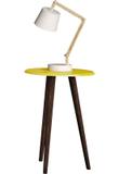 Mesa De Apoio Bechara Decor Brilhante 44 Cm Com Pés Palito Amarelo