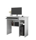 Mesa de Computador Viena com Gaveta Branco - EJ Móveis