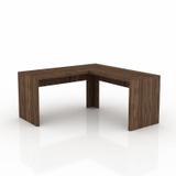 Mesa De Escritório Angular Me4116 Nogal - Tecno Mobili