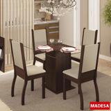 Mesa de Jantar 4 Lugares Soraya Tabaco/Pérola - Madesa