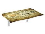 Mesa de Parede Dobrável 70x46cm - Cor Love - Ides
