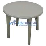 Mesa De Plastico Redonda Desmontável 90x90 Branca - Antares