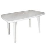 Mesa De Plastico Retangular Desmontável 130x90 Branca - Antares