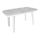 Mesa de Plástico Retangular Desmontável Tiradentes Branca - Antares
