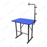 Mesa De Tosa Fixa Azul Sem Prateleira Para Pet Shop - Açomix