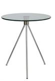 Mesa de Vidro Triple Pes Cromado - 16351 - Sun house