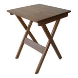 Mesa Dobrável 60x60cm Nogueira Hardman