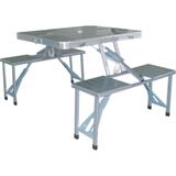 Mesa Dobrável em MDF Aluminizado com 4 Banquetas Konrad - Nautika 291040