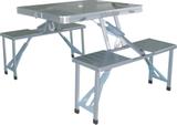 Mesa Dobrável em MDF Aluminizado com 4 Banquetas Konrad - Nautika 291040