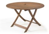 Mesa Dobravel Redonda Stain Nogueira Cor Escura 80cm 17062 - Sun house