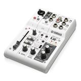Mesa e Interface de Áudio Yamaha AG03 Branco Alimentação USB