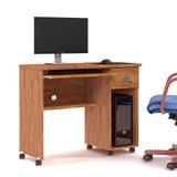Mesa Escrivaninha Computador Vicenza Com Gaveta Amêndoa - Lukaliam
