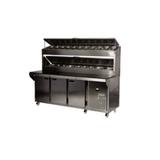 Mesa Gabinete Pizzaiola com 2 Pistas secas para 19 Gn's 2,00x0,87x1,52 Inox 304 Euroformas