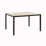 Mesa Havana Base Em Aço Preto/Pinus - Daf Mobiliário