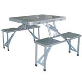Mesa Konrad Dobrável Camping Tipo Maleta C/4 Banquetas Nautika