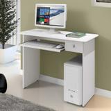 Mesa para Computador 1 Gaveta Dalian Plus Mavaular Branco/Frassino Jacarta Lacca