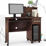 Mesa Para Computador 1 Gaveta Studio Noce - Lukaliam Móveis