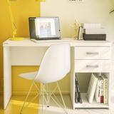 Mesa para Computador 2 Gavetas Afrodite 1,20m Branco BP - Politorno