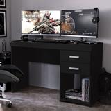 Mesa para Computador 2 Gavetas Afrodite 1,20m Preto BP - Politorno