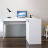 Mesa para Computador 2 Portas 2 Gavetas Portugal Branco BP - Politorno