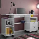 Mesa para Computador C215 Bb Branco Brilho - Dalla costa