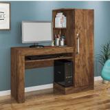 Mesa para Computador com Armário 1 Porta 1 Gaveta Office Valdemóveis Ipê
