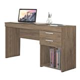Mesa Para Computador Notável Office 2 Gavetas Canela