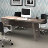 Mesa para Escritório 2 Gavetas Me4122 Carvalho/Pés Fendi - Tecno mobili
