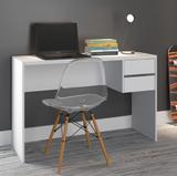 Mesa para Escritório com 2 Gavetas Inovare Office Branco Fosco - Atualle Móveis