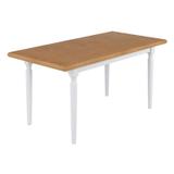 Mesa Para Sala de Jantar Údine Branco/Natural - Piratini