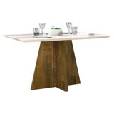 Mesa Parma Chanfrado 140x90 Demolição Off White DJ Móveis