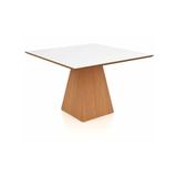 Mesa Pirâmide Quadrada 120 Cm Freijo/Off White - Dalla costa
