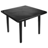 Mesa plastica desmotavel quadrada preta grande 89cm - Arqplast